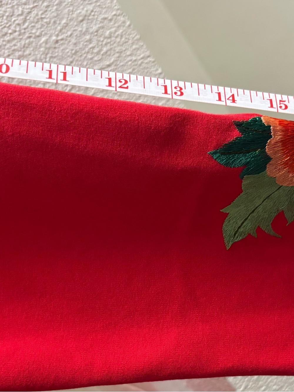 STYLEWE Red Dress with Multicolor Floral Embroidery - Picture 12 of 12